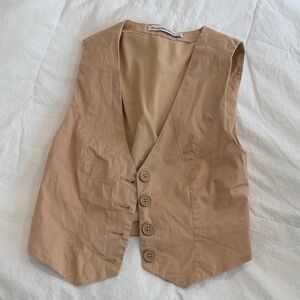 Abercrombie Tan Vest XXS